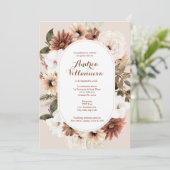 Einladung von Boho quinceañera (Stehend Vorderseite)