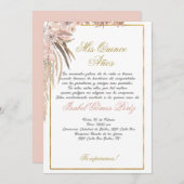 Einladung von Boho Quinceanera (Vorne/Hinten)