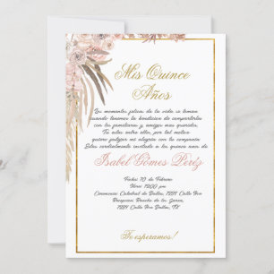 Einladung von Boho Quinceanera