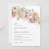 Einladung von Boho Sage Blush Pink Floral Wedding (Vorderseite)