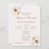 Einladung von Boho Spanish Hochzeit (Vorderseite)