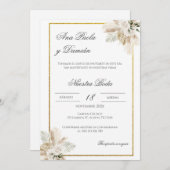 Einladung von Boho Spanish Hochzeit (Vorne/Hinten)