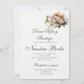 Einladung von Boho Spanish Hochzeit (Vorderseite)