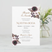Einladung von Boho Spanish Hochzeit (Stehend Vorderseite)