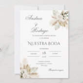Einladung von Boho Spanish Hochzeit (Vorderseite)