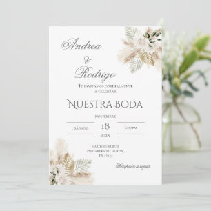 Einladung von Boho Spanish Hochzeit