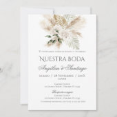 Einladung von Boho Spanish Hochzeit (Vorderseite)