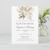 Einladung von Boho Spanish Hochzeit (Stehend Vorderseite)