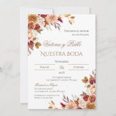 Einladung von Boho Spanish Hochzeit (Vorderseite)