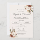 Einladung von Boho Spanish Hochzeit (Vorderseite)
