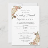 Einladung von Boho Spanish Hochzeit (Vorderseite)