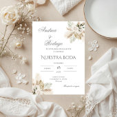 Einladung von Boho Spanish Hochzeit