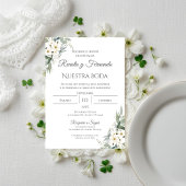 Einladung von Boho Spanish Hochzeit