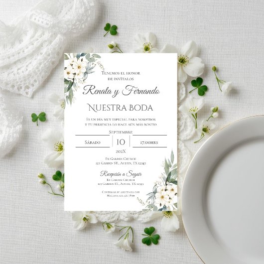 Einladung von Boho Spanish Hochzeit