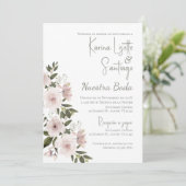 Einladung von Boho Spanish Hochzeit (Stehend Vorderseite)