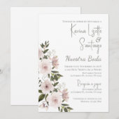 Einladung von Boho Spanish Hochzeit (Vorne/Hinten)