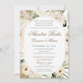 Einladung von Boho Spanish Hochzeit (Vorderseite)