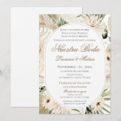 Einladung von Boho Spanish Hochzeit (Vorne/Hinten)