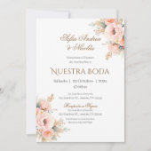Einladung von Boho Spanish Hochzeit (Vorderseite)