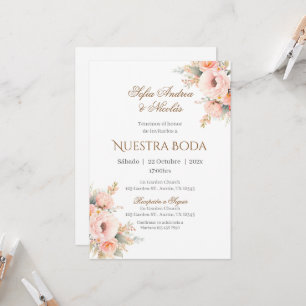 Einladung von Boho Spanish Hochzeit