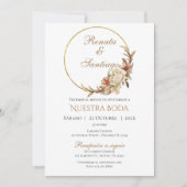 Einladung von Boho Spanish Hochzeit (Vorderseite)