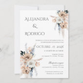 Einladung von Boho Spanish Hochzeit (Vorderseite)