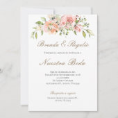 Einladung von Boho Spanish Hochzeit (Vorderseite)