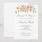 Einladung von Boho Spanish Hochzeit (Vorne/Hinten)