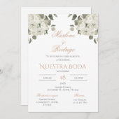 Einladung von Boho Spanish Hochzeit (Vorne/Hinten)