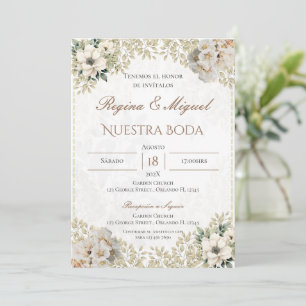 Einladung von Boho Spanish Hochzeit