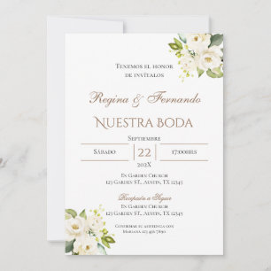 Einladung von Boho Spanish Hochzeit