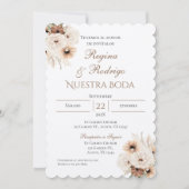 Einladung von Boho Spanish Hochzeit (Vorderseite)
