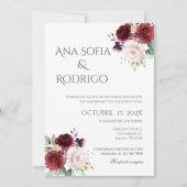 Einladung von Boho Spanish Hochzeit (Vorderseite)