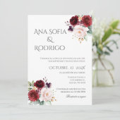 Einladung von Boho Spanish Hochzeit (Stehend Vorderseite)