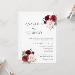 Einladung von Boho Spanish Hochzeit