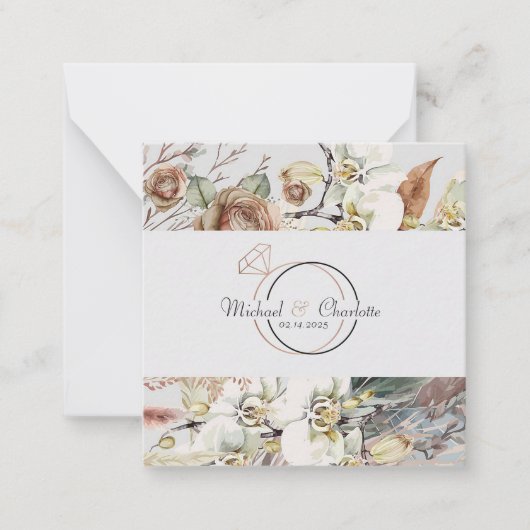 Einladung von Boho Style Hochzeit (Vorderseite)