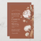 Einladung von Boho Terracotta zu einer neutralen B (Vorne/Hinten)