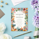 Einladung von Boho Tropical Floral Wedding (In Situ (Hochzeit))