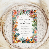 Einladung von Boho Tropical Floral Wedding