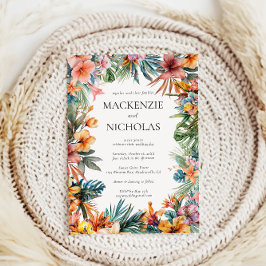 Einladung von Boho Tropical Floral Wedding