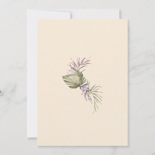 Einladung von Boho Tropical Protea (Rückseite)