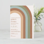 Einladung von Boho Wedding Arch (Stehend Vorderseite)