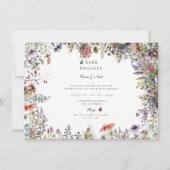 Einladung von Boho Wildblume Garden (Vorderseite)