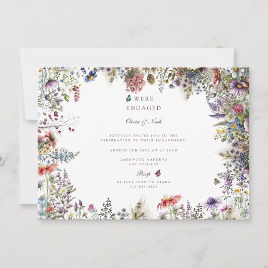 Einladung von Boho Wildblume Garden (Vorderseite)