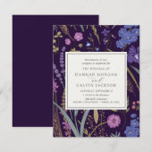 Einladung von Boho Wildblume Hochzeit (Vorne/Hinten)