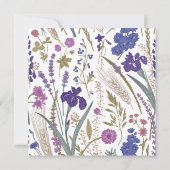 Einladung von Boho Wildblume Hochzeit (Rückseite)