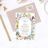 Einladung von Boho Wildblume Hochzeit