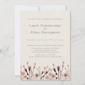 Einladung von Boho Wildblume Hochzeit (Vorderseite)