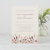 Einladung von Boho Wildblume Hochzeit (Stehend Vorderseite)