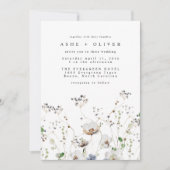 Einladung von Boho Wildblume Hochzeit (Vorderseite)